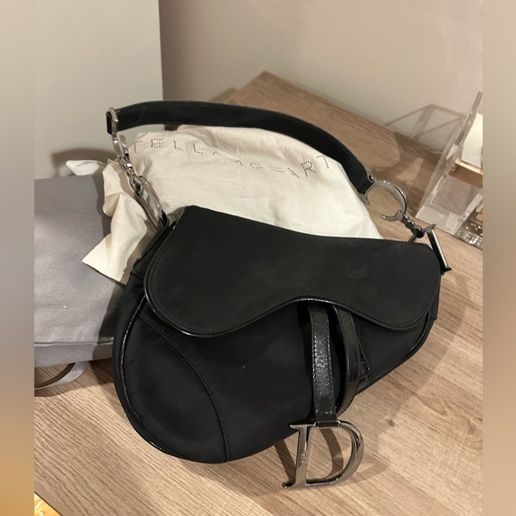Dior Handbags - Christian Dior black saddle bag